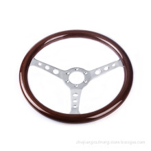 RASTP 15" 380mm spoked chrome steering wheel w/horn